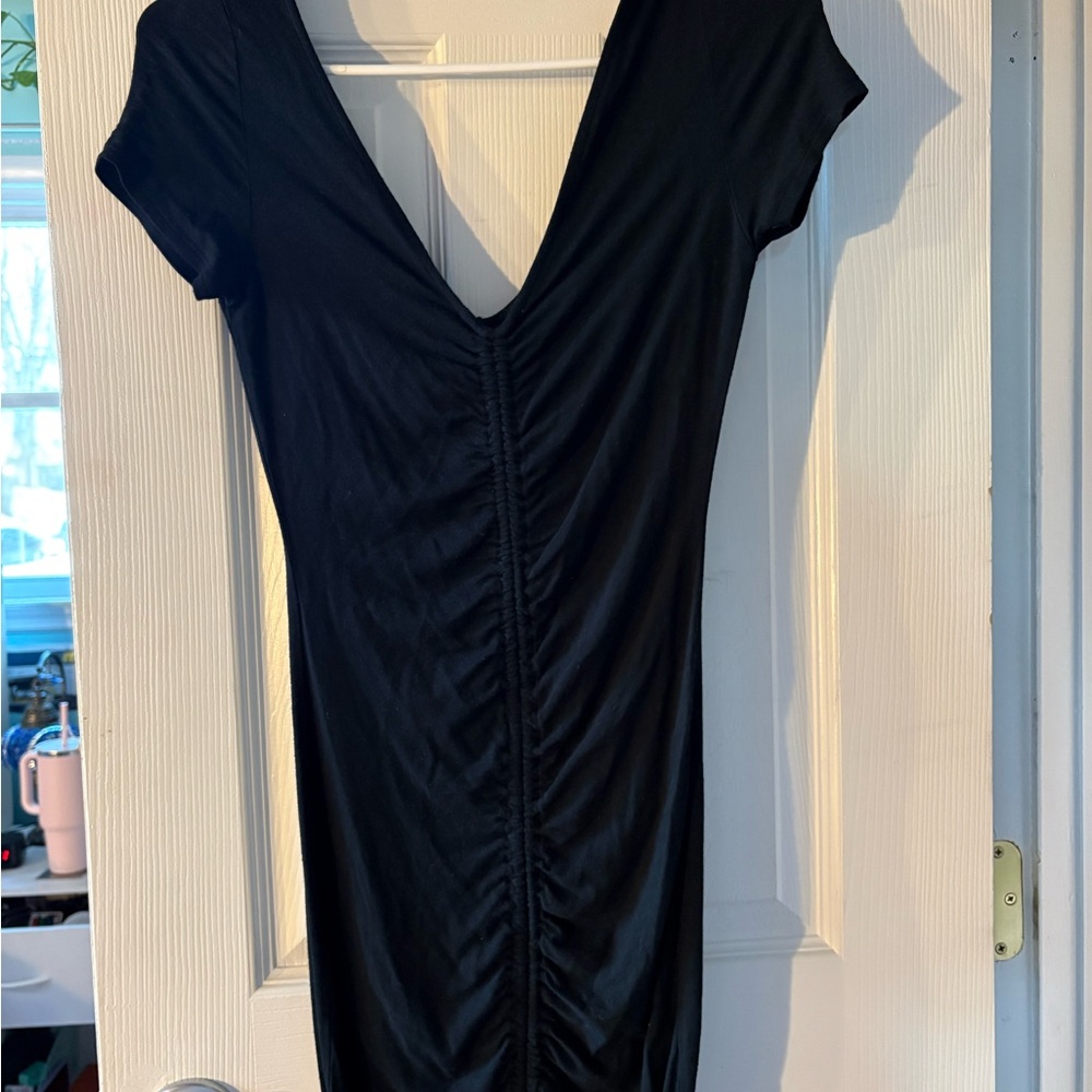 Heart Hips Black Backless Dress